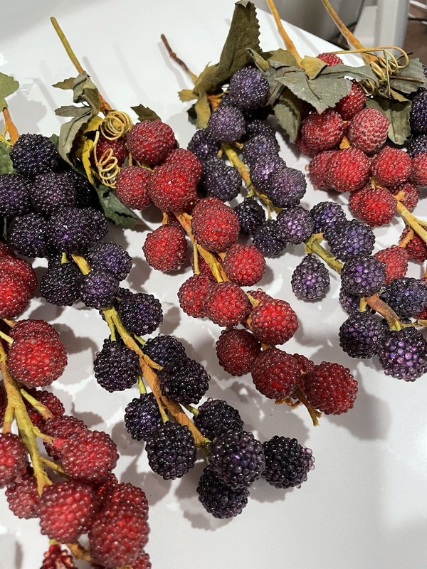 Vintage Beaded Grape Clusters | set of 7