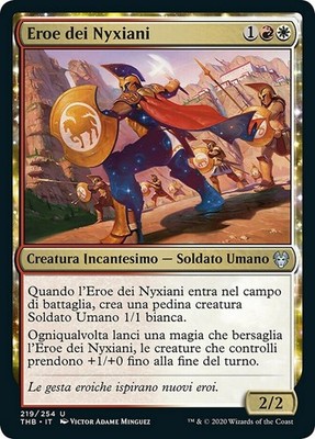MTG Magic THB Theros Beyond Death - 1x DEU NM 219 U Hero of the Nyxiani
