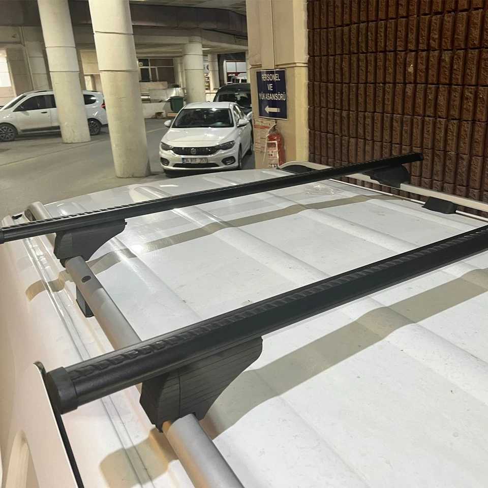 2 piezas barras transversales negras para Chrysler Town&Country MPV 1995-2005 Foto 3 de 4