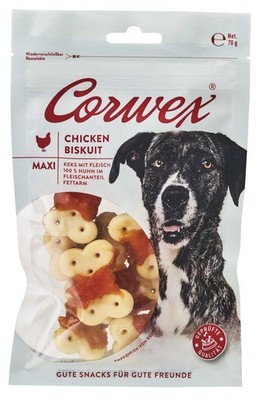Corwex Chicken Biscuit Big 70g   Extra große Hundesnacks mit 100% Huhn