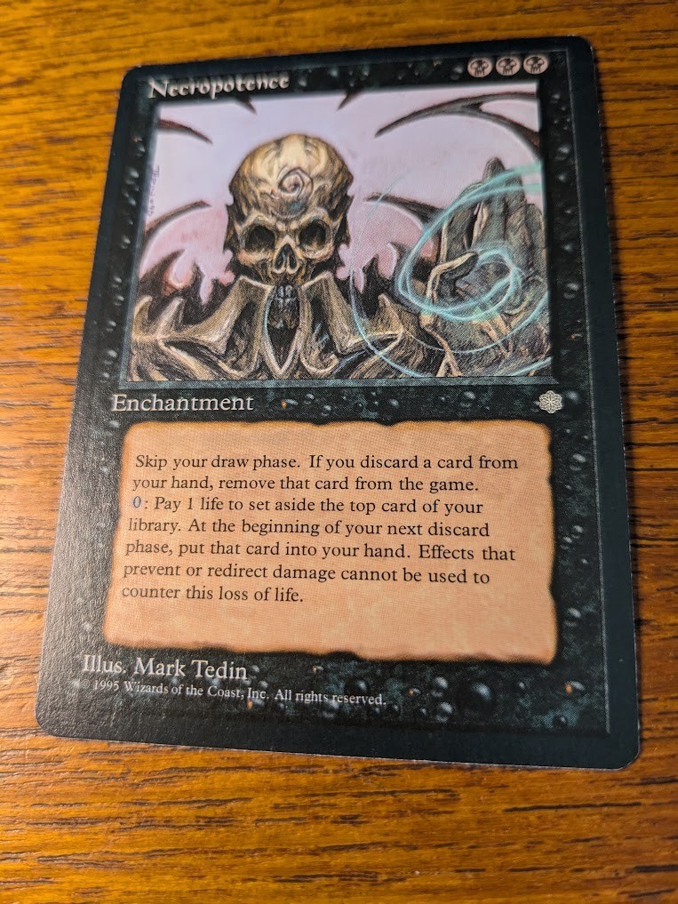 MTG Ice Age Necropotence - Rare - LP/NM