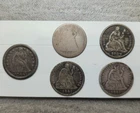Lot of 5x SEATED LIBERTY Silver Dimes 10C: 1845 O, 1887 S, 1891 O Rare Varieties