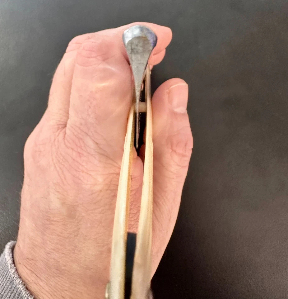 straight razor vintage Filarmonica novodur 14 rasoio mano libera shave ready - Immagine 2 di 4