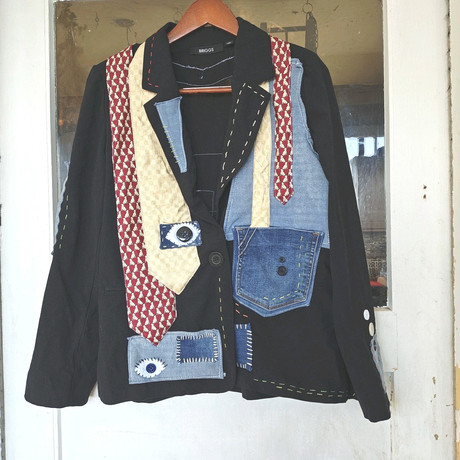 Briggs Unique Patchwork Jacket, Women's Size Medi… - image 1