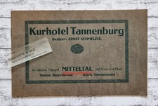 Kurhotel Tannenburg Mitteltal Murgtal Schwarzwald Werbung Reklame Ephemera alt