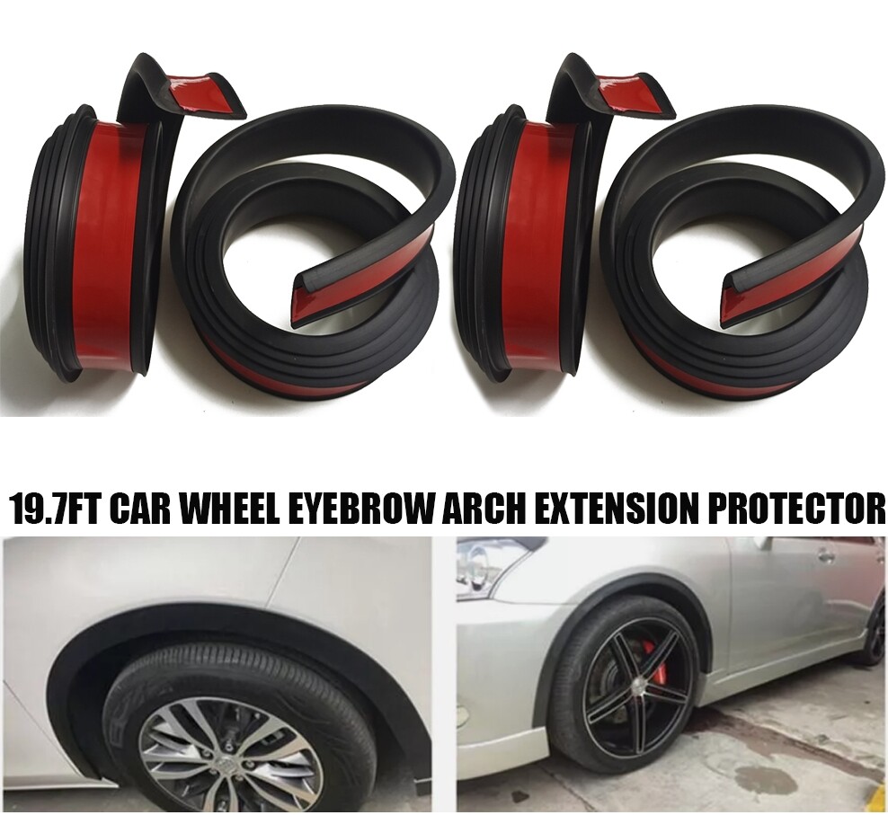 4x Wheel Arch Trims Car Fender Flare Edge Eyebrow Lips Protector Anti-Collision