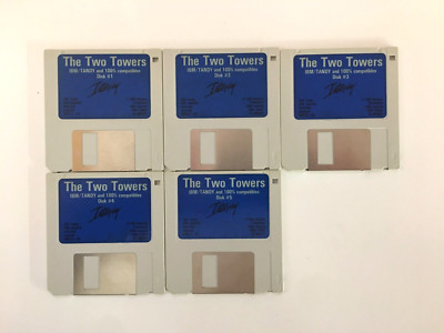 LOTR: The Two Towers IBM (PC, Interplay, 1992, 5-Disk Set) 3.5'' Disks Only