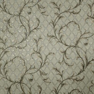 Brass bronze metallic faux fabric textured damask Victorian diamonds Wallpaper