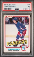 1981 O-PEE-CHEE 224 RON GRESCHNER PSA 7