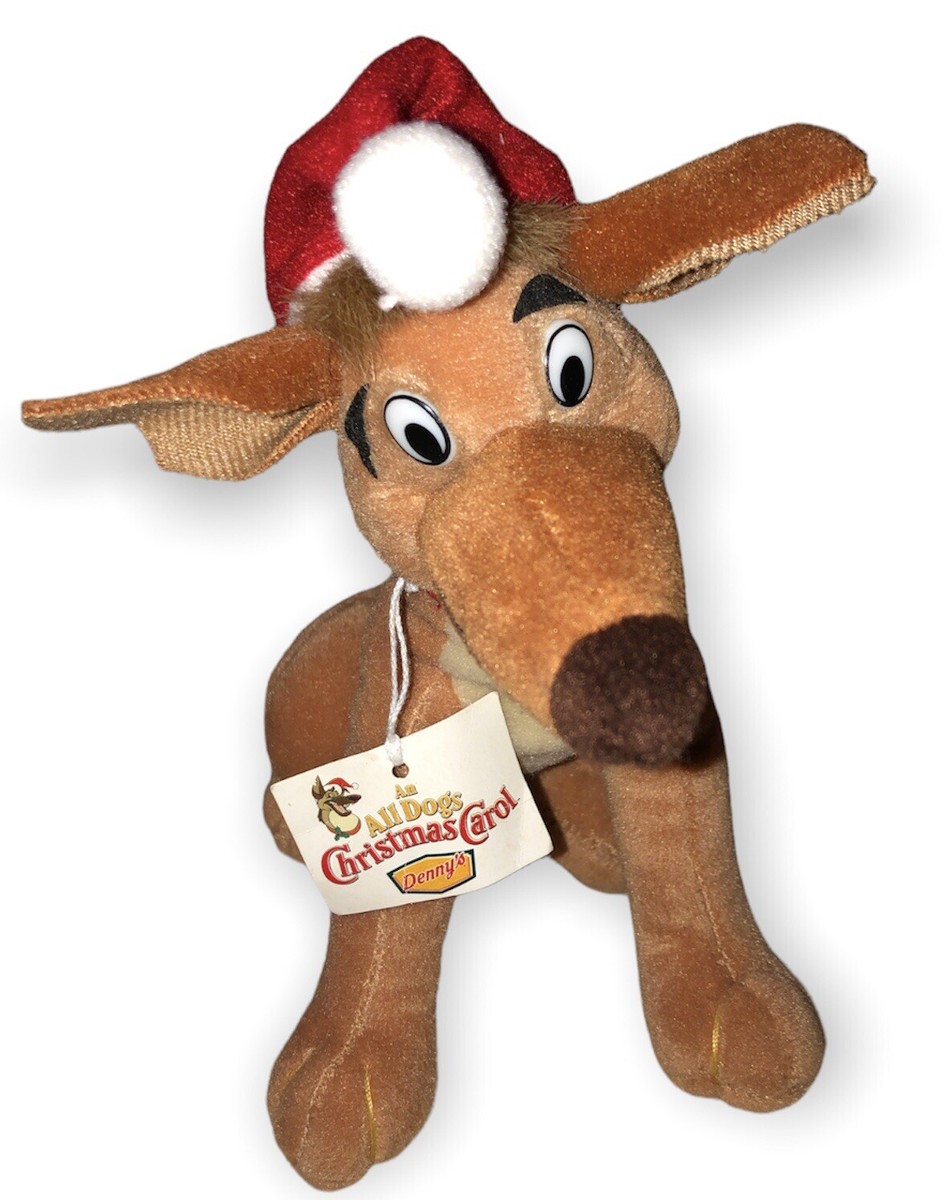 All Dogs Go To Heaven Christmas Carol Charlie Beanie Plush Dog