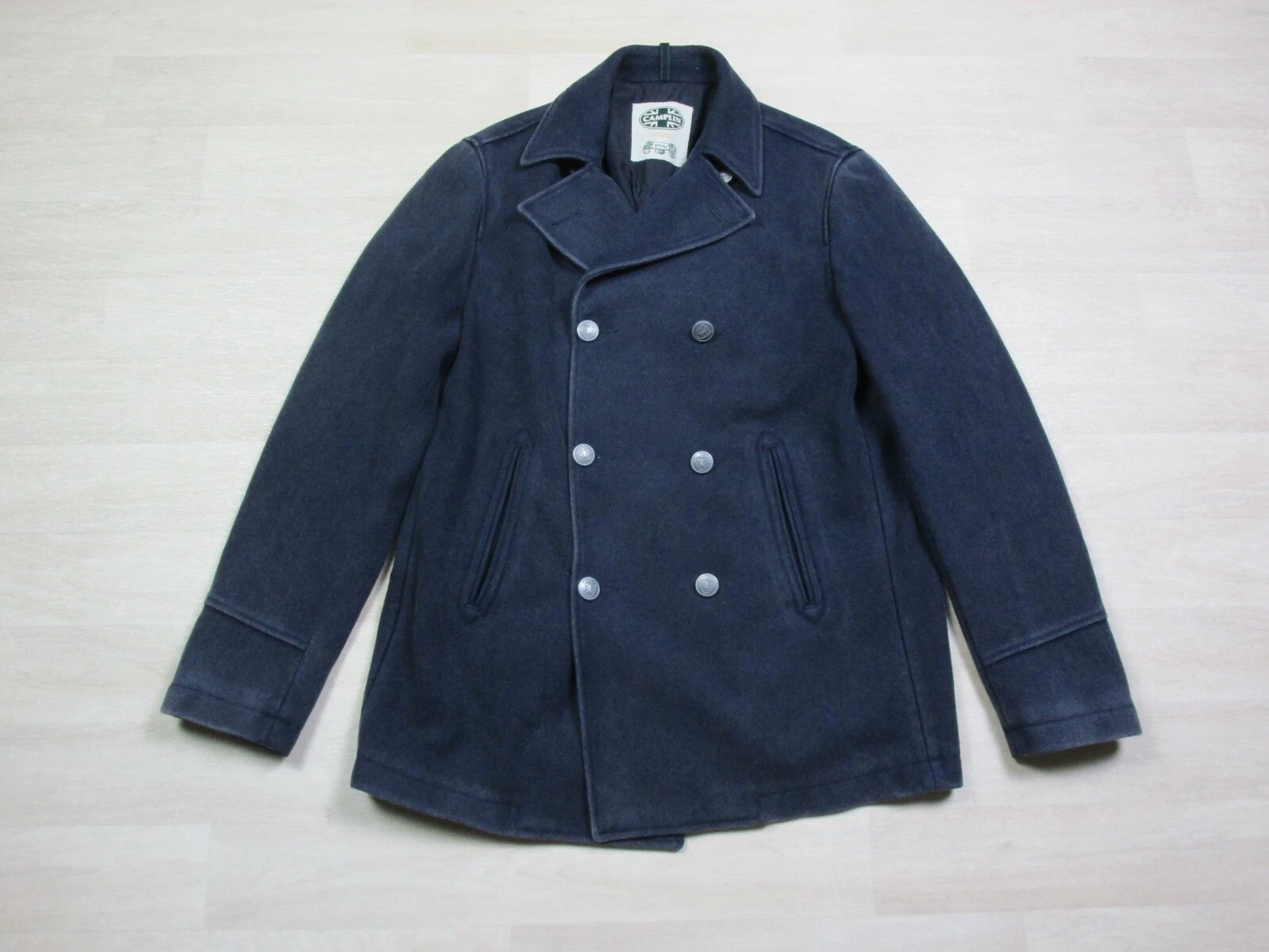 Camplin Vintage Wool Pea Coat Navy Blue Outdoor Supply Size (54) Men's Jacket - product detail image 1