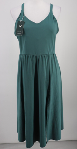 Halara Dress Women Plus 1X Midi Chill Everyday Razor Green Slit Built In Bra New
