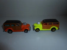 VTG 1979 HOT WHEELS 1940 WOODY VARIATION LOT HI-RAKERS (HK) & CAL CUSTOM (MAL)