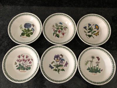 Portmeirion Botanic Garden Suppe / Pasta 6 Winkelschalen. NEU