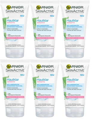 Garnier sanftes Waschgel Sensitive für empfindliche Haut 6 x 150ml