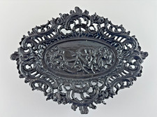 Vintage Cast Iron Footed Art Tray with Greek Goddess Venus by Iron Art LB 59