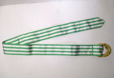 GIRLS RALPH LAUREN GREEN  WHITE STRIPED BELT SIZE 4 4T