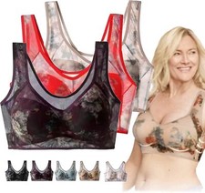 Asvance Bra Ice Silk Lace Cooling Comfort 2024 Buttonless Comfortable Seamless