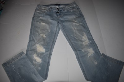 Jean Destroyed Dolce & Gabbana Girly Taille 44 - Déchirures, 100% Coton, Fabriqué En Italie - Occasion TB État