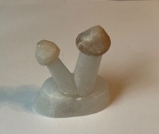 VERO LABELED ALABASTRO MUSHROOM CARVED COLLECTIBLE PIECE VINTAGE