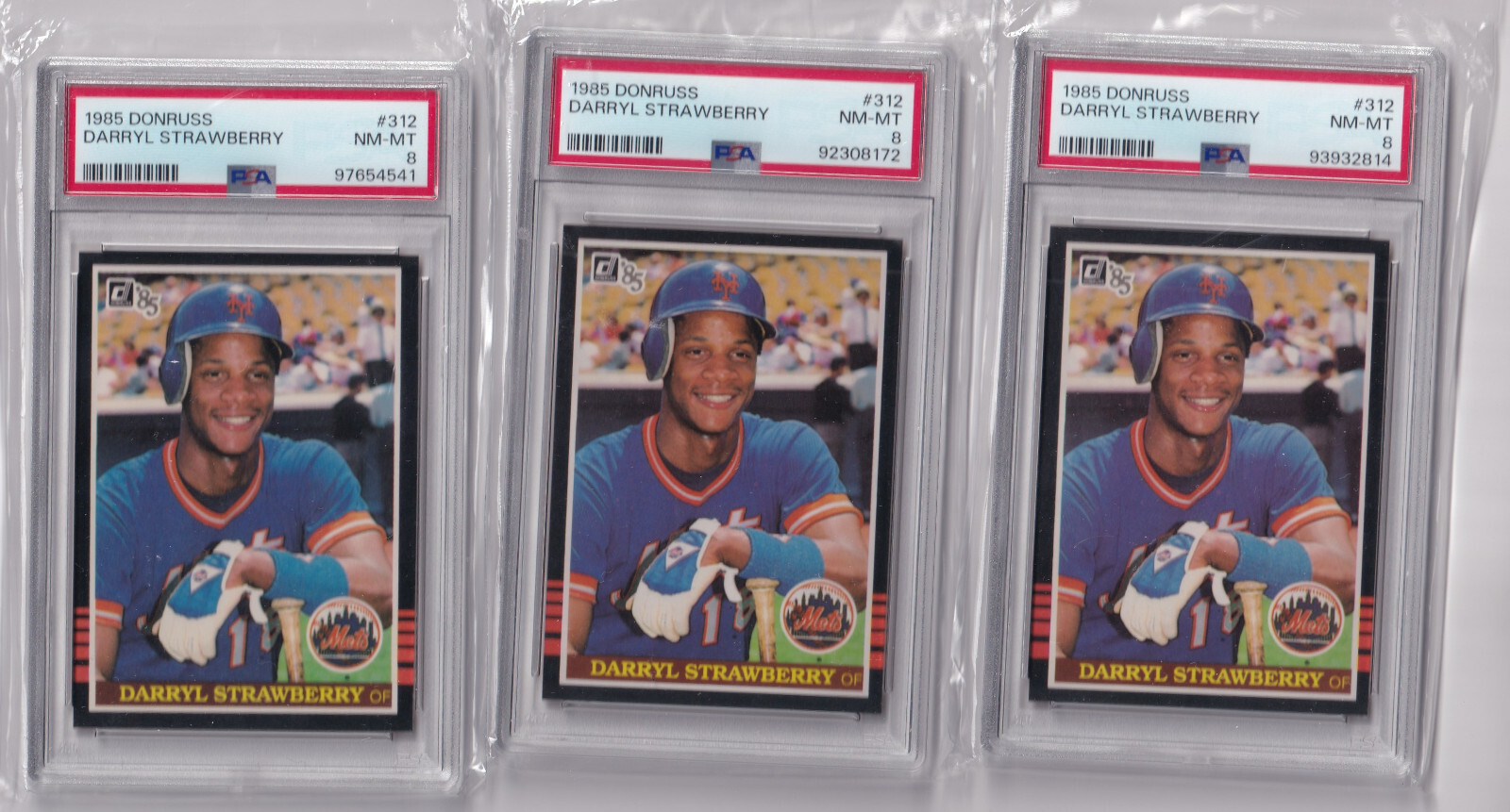 1985 DONRUSS DARRYL STRAWBERRY #312 * METS * NM-MT PSA 8 * ONLY 1 CARD