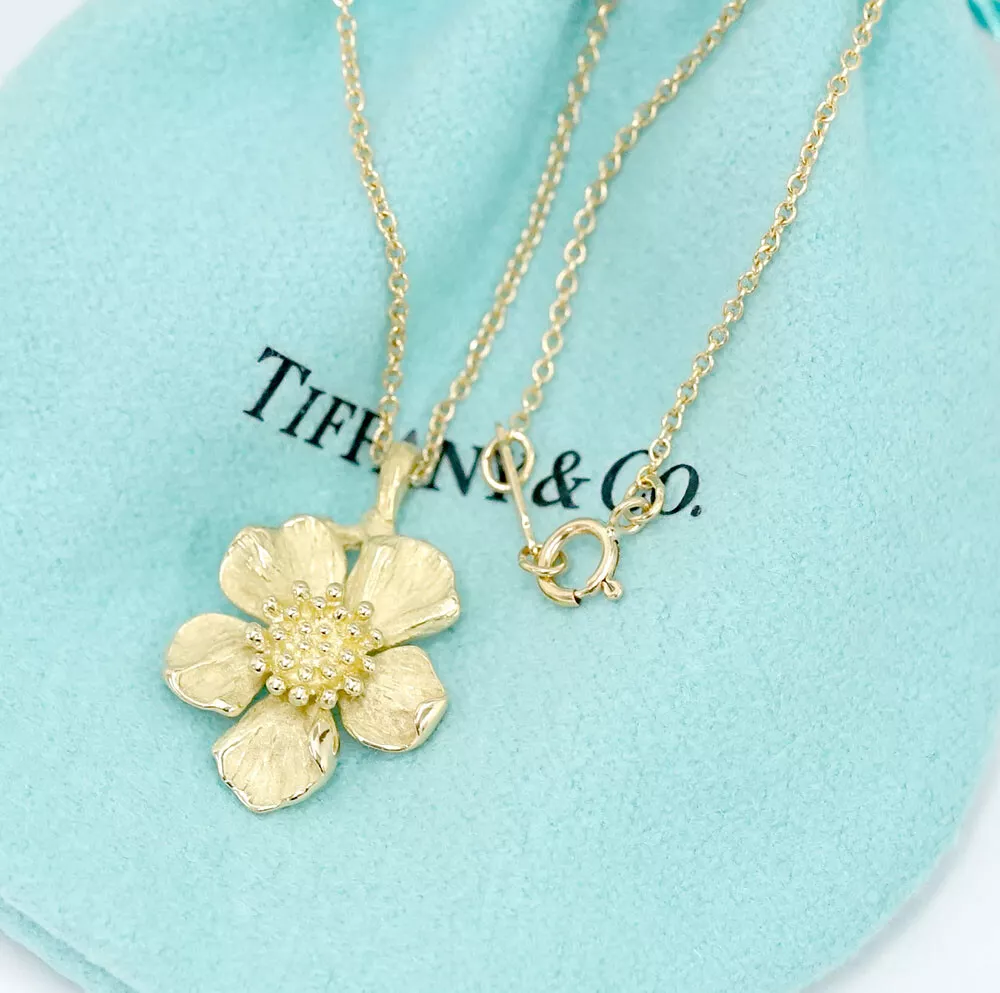Tiffany and co flower best sale necklace