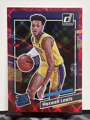 2023-24 Panini Donruss Rated Rookie Red Explosive Card #235 Maxwell Lewis