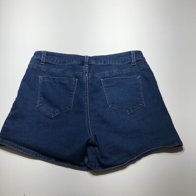 AG Denim Shorts Womens Size 14 Blue Mid Length Mid Rise Medium Wash Cotton  Blend