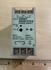 Omron Power Supply S82S-0724 Input: 100-240VAC 50-60Hz 0.25A Used