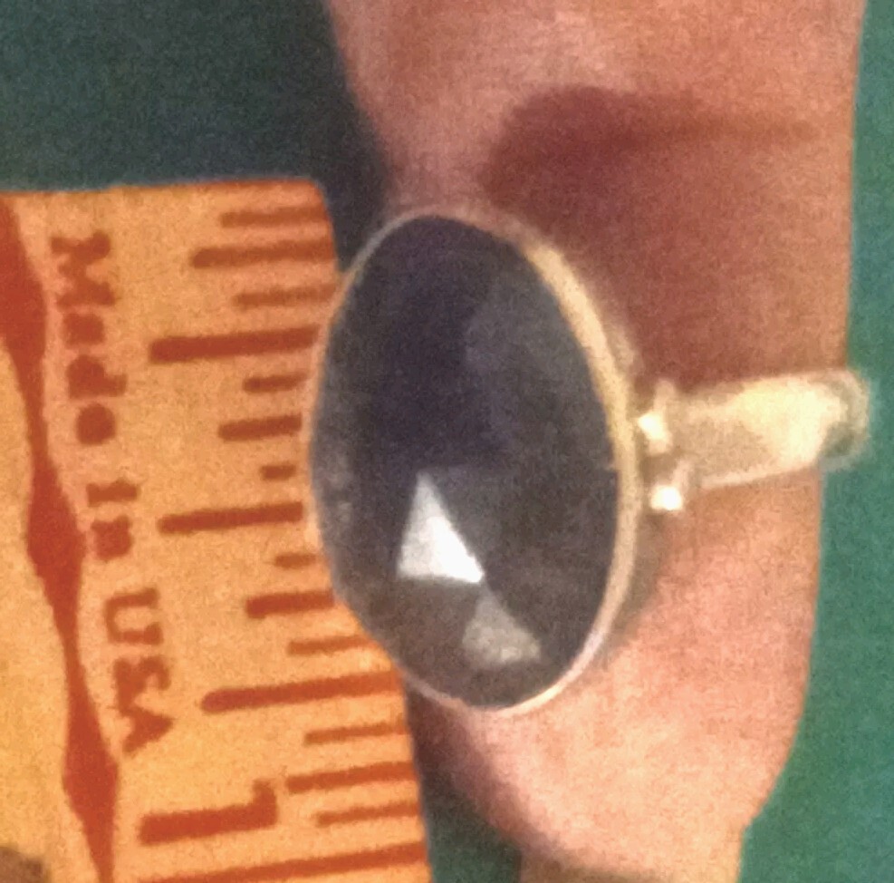 IOLITE 925 Solid Sterling Silver Ring Size 6 Face… - image 13