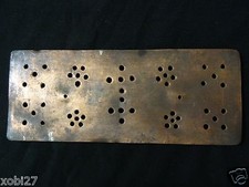 ANTIQUE  MONGOLIAN BUDDHIST  COPPER INCENSE BURNER LID TOP COVER