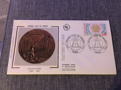 Busta FDC FRANCIA FRANCE 1994 Massoneria Masonic freemasonry Lodge K