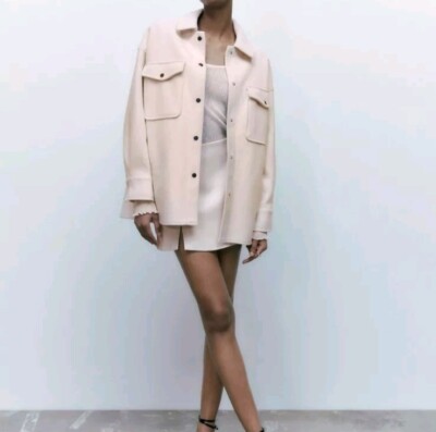 ZARA SOFT PINK OVER-SHIRT SIZE UK MEDIUM BNWOT Autumn