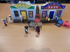 JOUET PLAYMOBIL - " SHERIFF ET BANK  COMPLET " A  VOIR !! PROMO