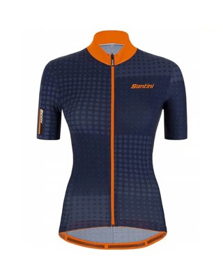 Santini Tone Sphere short Sleeve Shirt Women's, Blue Nautical