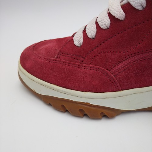 Clarks Trainers UK6 Red Women's Suede Chunky Shoes Casual Retro Sneakers Low Oil - Picture 10 of 17