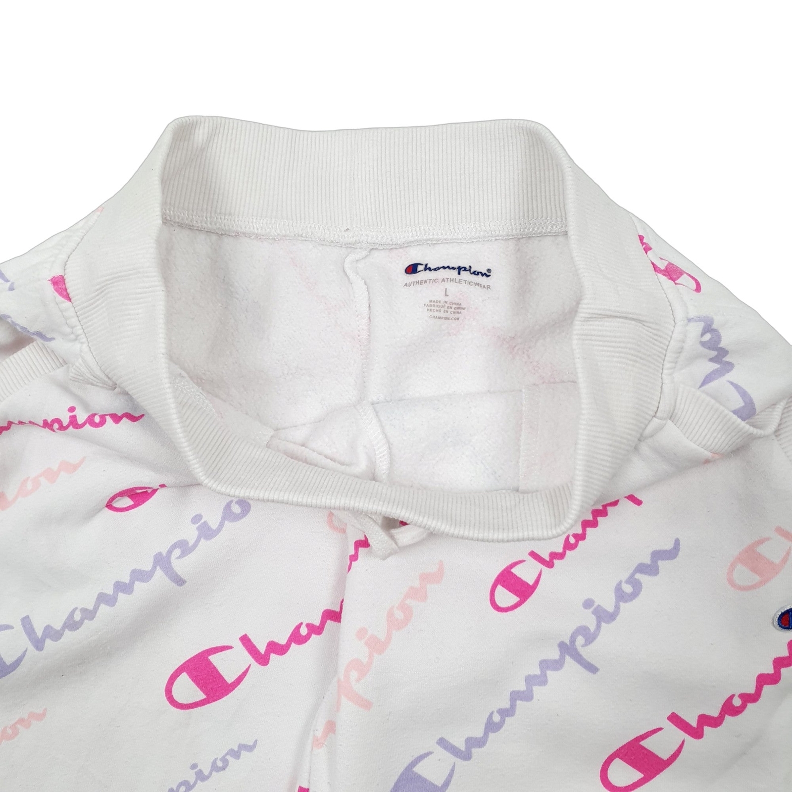 CHAMPION Jogger Trousers Cotton  &  Polyester White Womens  6 image 4