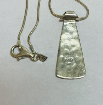 Silpada Sterling 925 Silver Hammered Tie Necklace N1592 19 in - .26