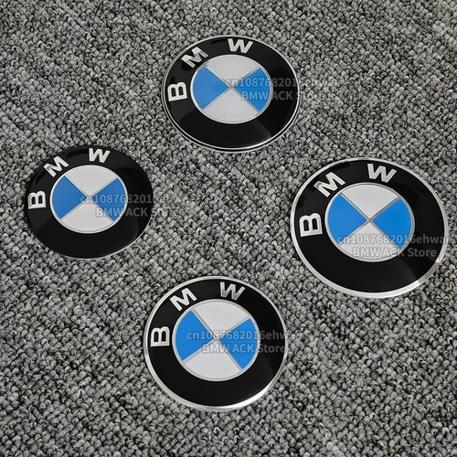 4Pc/set 56 60 65 70mm Suitable for BMW Car Wheel Hub Center Cap Aluminum Sticker - Picture 3 of 12