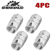 Silver Tire Valve Stem Car Cap Aluminum Alloy Dust Proof Airtight Air Caps Cover
