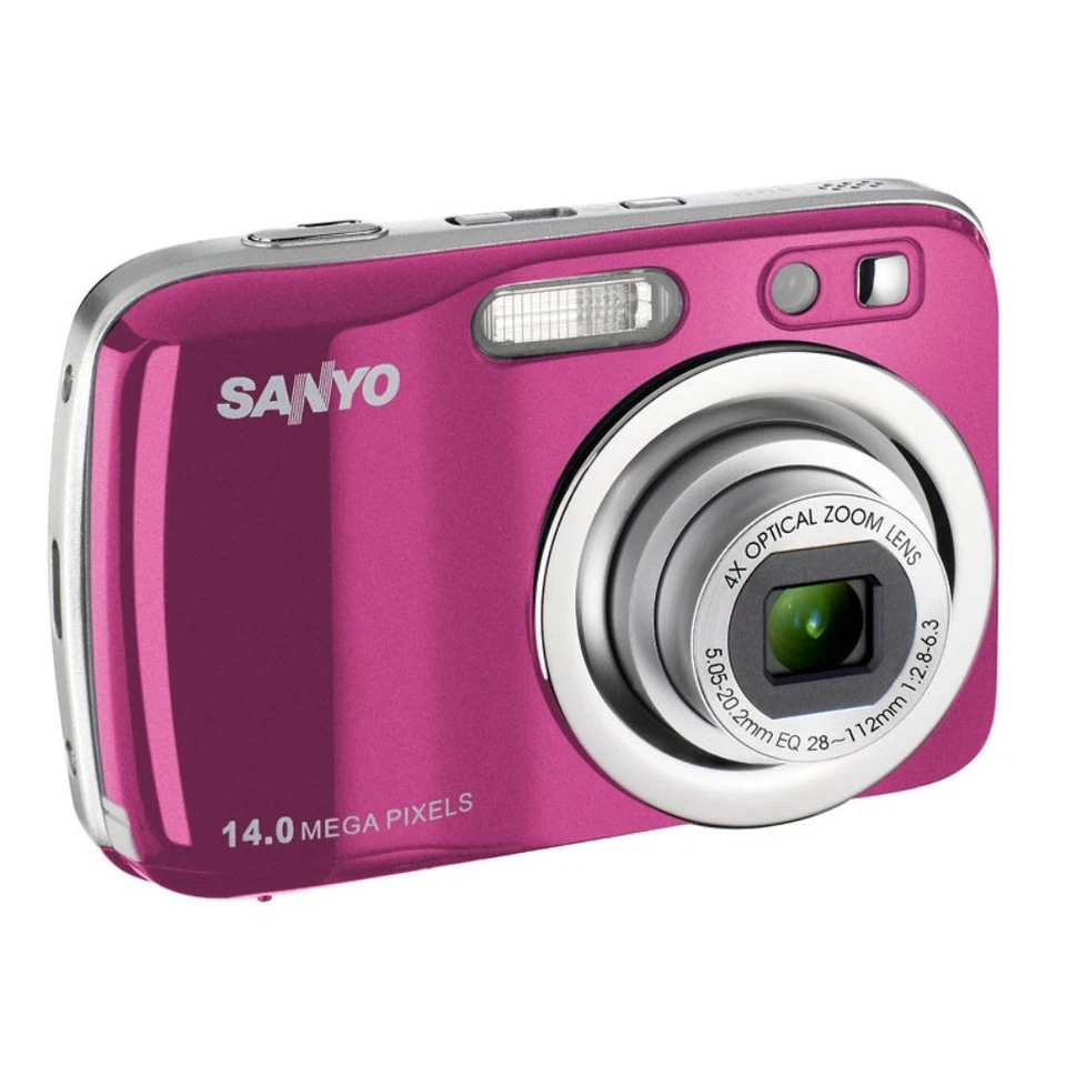Sanyo VPC S1414 Digital Camera 14.0 MP 4x Optical Zoom English Language Pink - Image 3 of 4