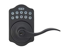 AMAZON BASICS ELECTRONIC KEYPAD ENTRY LEVER DOOR LOCK MATTE BLACK 193598103748