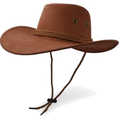 Sonnenhut Cowboyhut Wildleder Kunstleder Outdoor Reise Hut für Männer