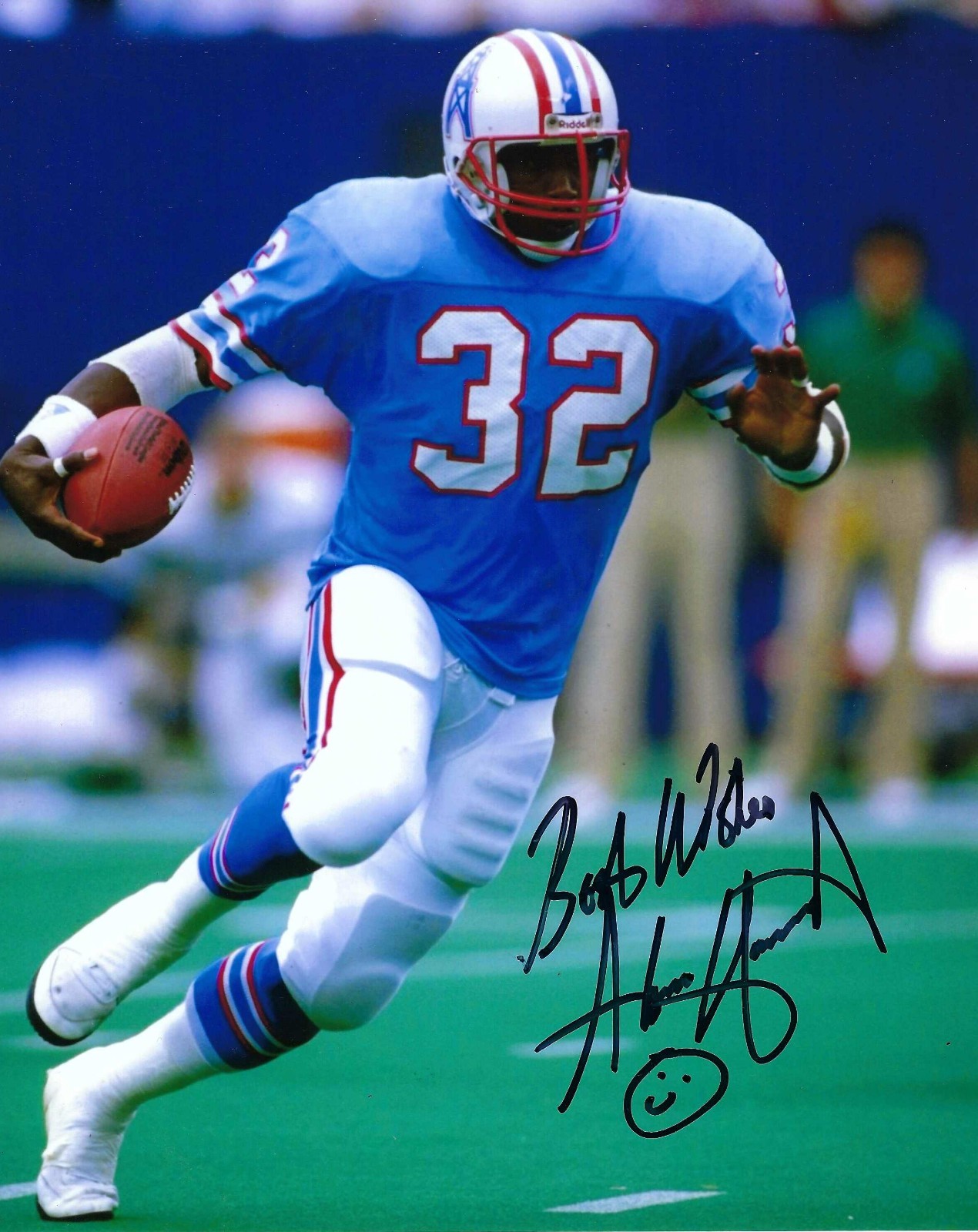 Houston Oilers Alonzo Highsmith Signed Autographed 8x10 Photograph