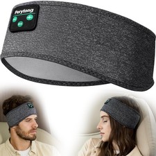 Bluetooth Sleep Headband with Thin Speaker Microphone for Side Sleepers Gift