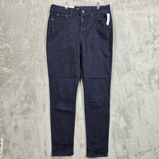 Seven7 Jeans Womens 12 Blue Tummy Less High Rise Skinny Portobello Stretch New