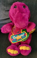 Vintage Barney the Dinosaur Plush Purple Stuffed Animal Toy 1992 Lyons Group