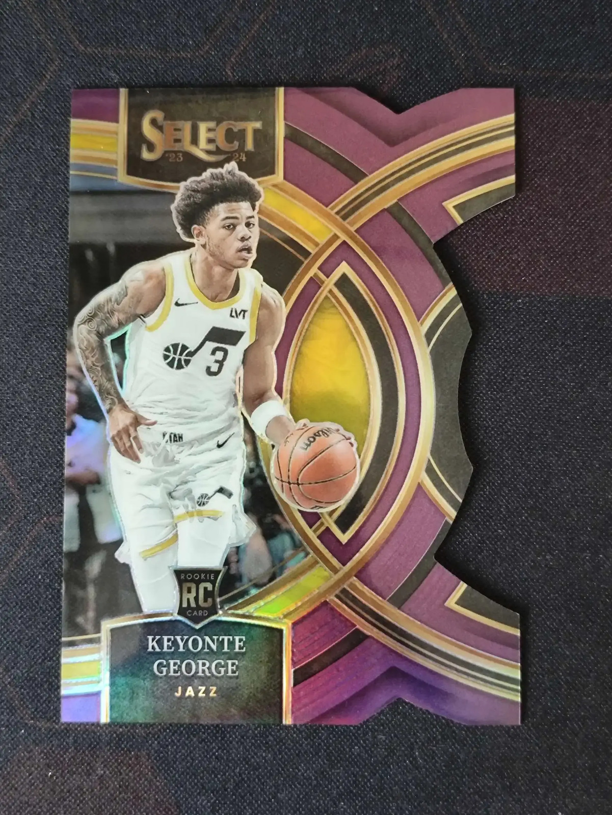 2023-24 Panini Select Keyonte George RC Purple Prizm Die Cut Premier 62/99 -FB11