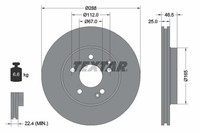 2X Textar 92105905 Bremsscheibe FüR Mercedes-Benz