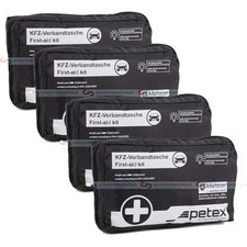 4x AUTO PKW Verbandtasche Verbandkasten Erste-Hilfe DIN13164-2022 inkl. Masken